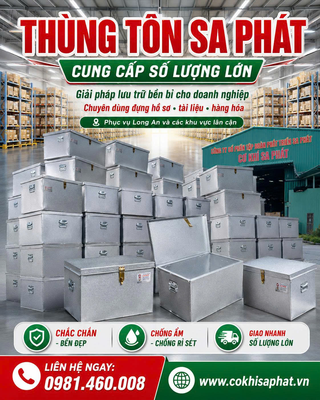 Thùng Tôn Sa Phát | Xưởng Sản Xuất Cung Cấp Số Lượng Lớn Cho Doanh Nghiệp Biên Hòa